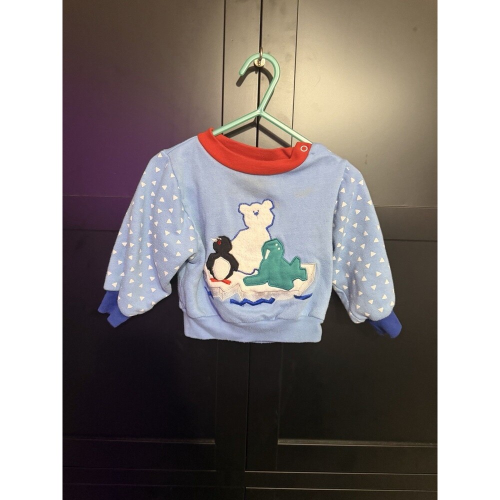 Vintage Sweatshirt Polar bear Winter Theme Size 18mo